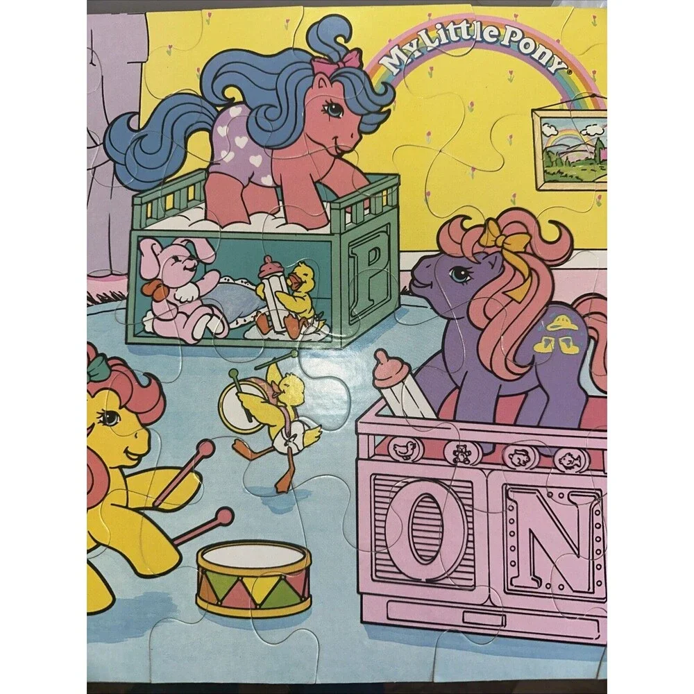 Vintage My Little Pony Baby Puzzle 24 Pcs 1990 Hasbro Collectible MLP complete